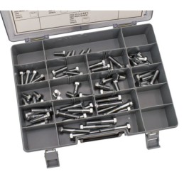 Assortiment de vis chromees a tete unc hexagonale 239332