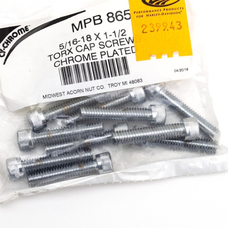 Assortiment de vis torx chromee 239943