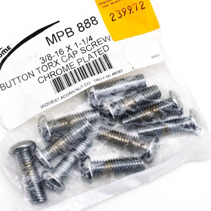 Assortiment de vis torx tete bouton chromees 239972