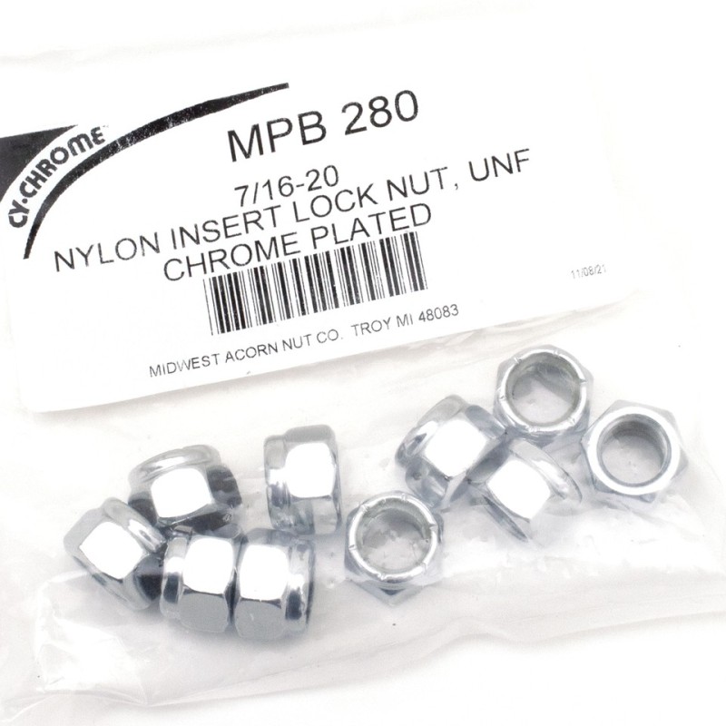 Assortiment d'ecrou nylstop chrome 233322