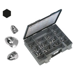 Assortiment d'ecrous borgne chromes 233202