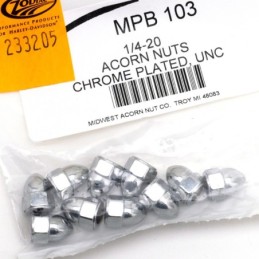 Assortiment d'ecrous borgne chromes 233205