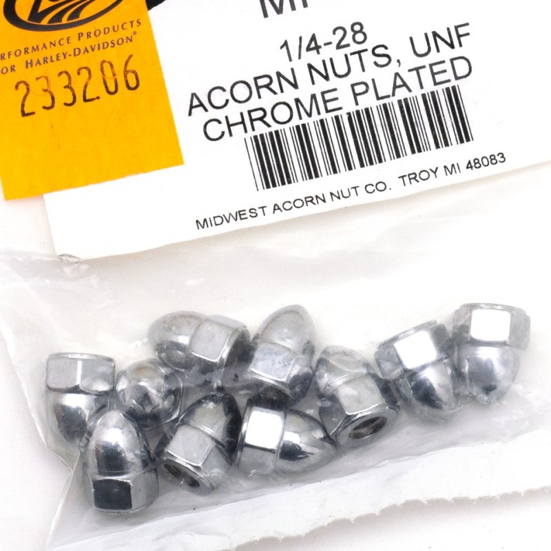 Assortiment d'ecrous borgne chromes 233206