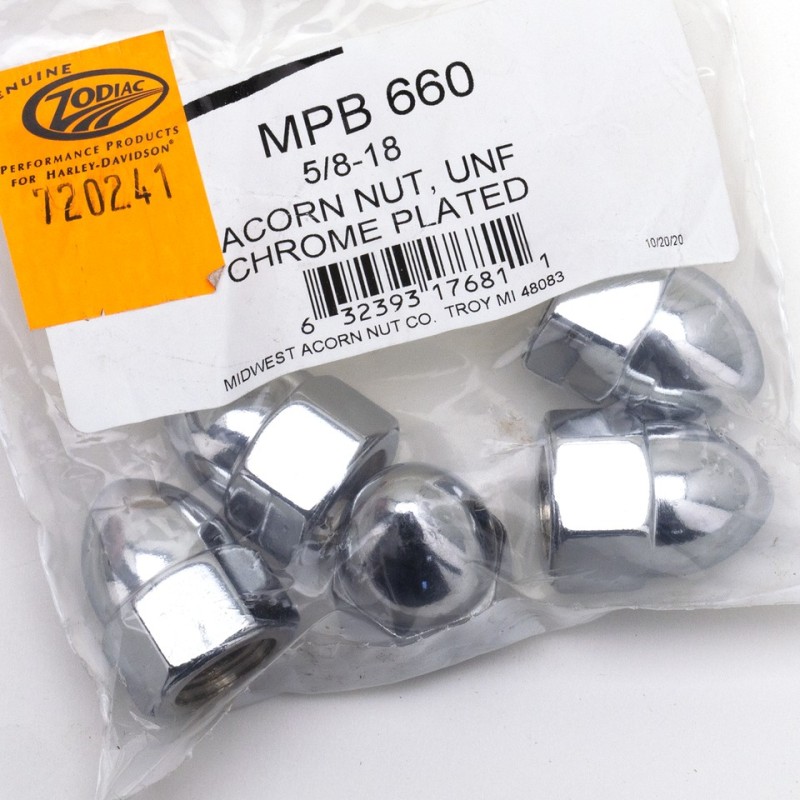 Assortiment d'ecrous borgne chromes 720241