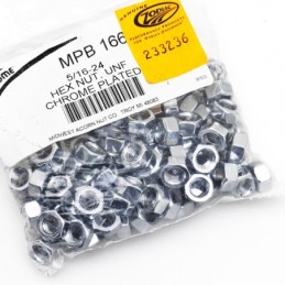Assortiment d'ecrous et de rondelles chromes 233236