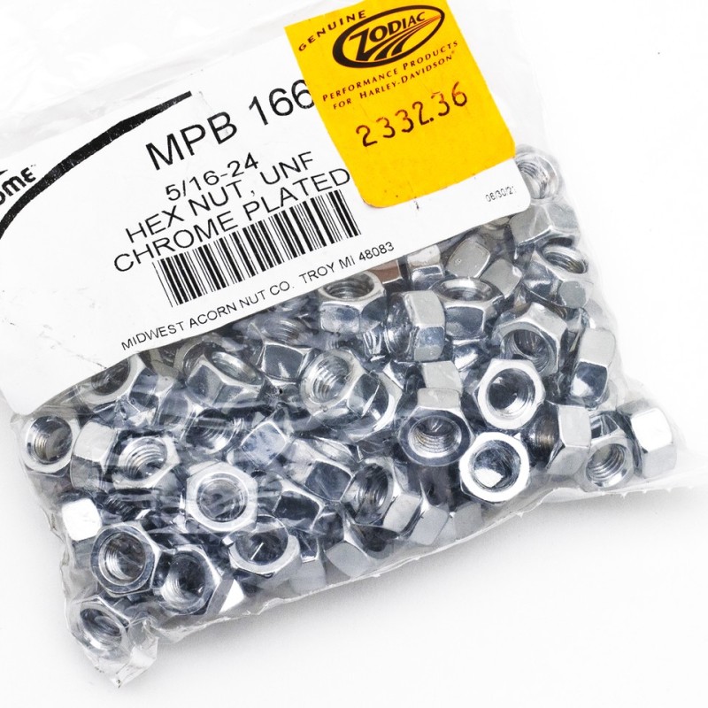 Assortiment d'ecrous et de rondelles chromes 233236