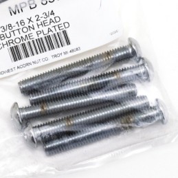 Boite d'assortiment de vis allen chromees a tête bouton large 239929