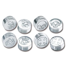 Caches boulons chromes pour tetes 6 pans, allen et bouton 722594