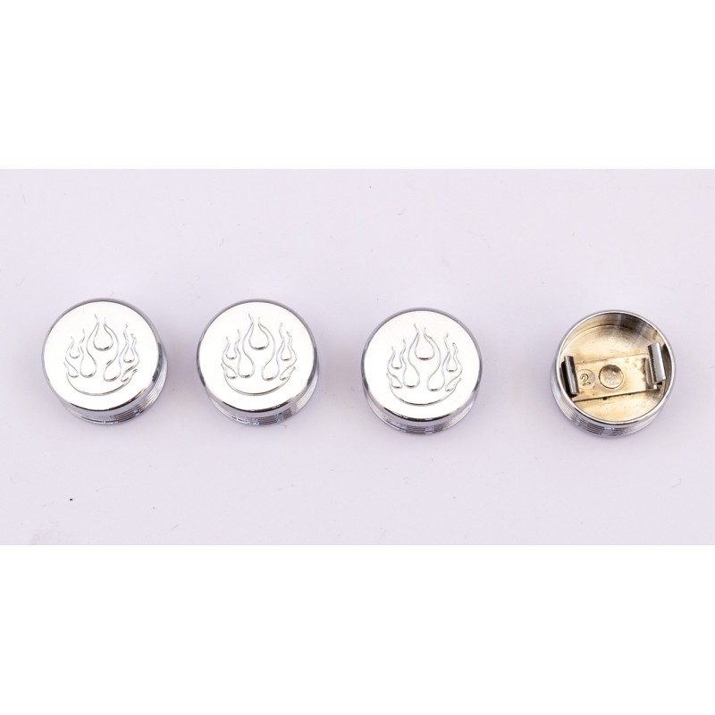 Caches boulons chromes pour tetes 6 pans, allen et bouton 722598