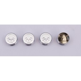 Caches boulons chromes pour tetes 6 pans, allen et bouton 722600