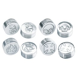 Caches boulons chromes pour tetes 6 pans, allen et bouton 722603
