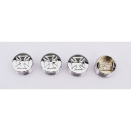 Caches boulons chromes pour tetes 6 pans, allen et bouton 722605