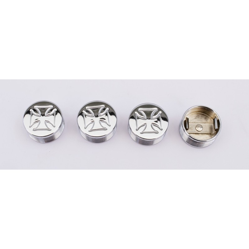 Caches boulons chromes pour tetes 6 pans, allen et bouton 722605
