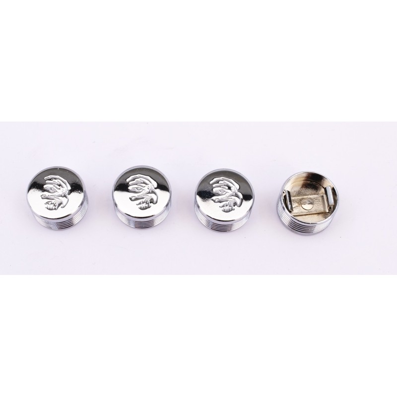 Caches boulons chromes pour tetes 6 pans, allen et bouton 722606