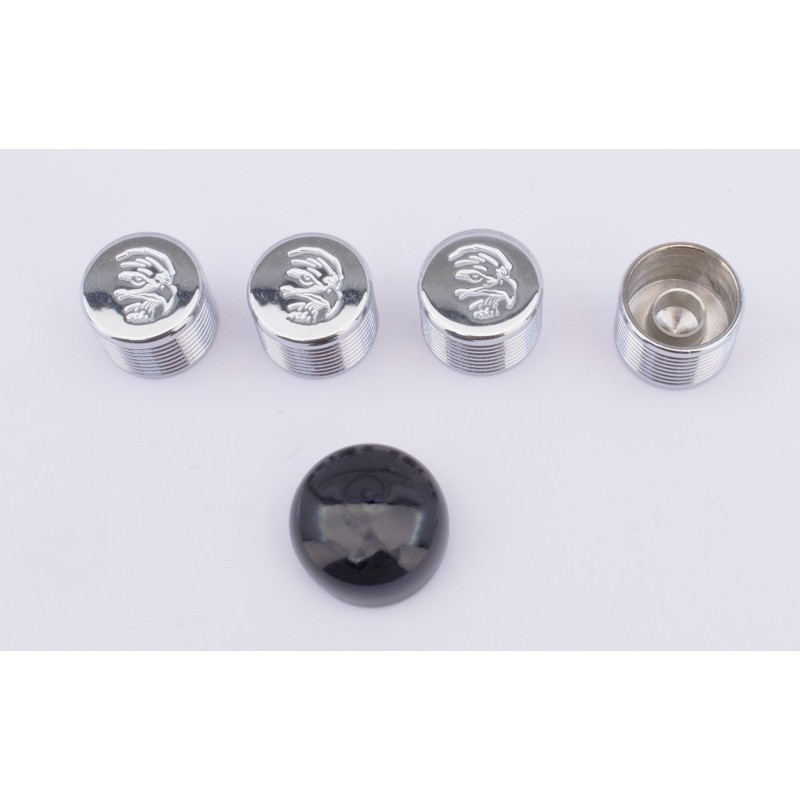 Caches boulons chromes pour tetes 6 pans, allen et bouton 722608
