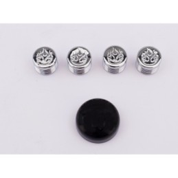 Caches boulons chromes pour tetes 6 pans, allen et bouton 722609