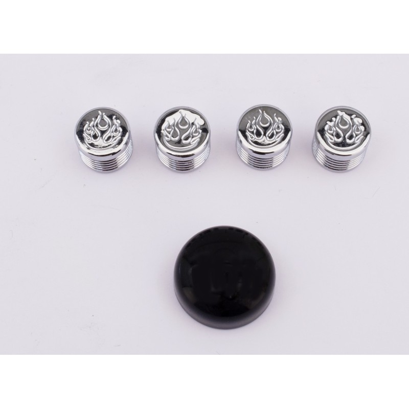 Caches boulons chromes pour tetes 6 pans, allen et bouton 722609