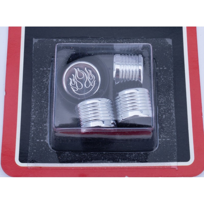Caches boulons chromes pour tetes 6 pans, allen et bouton 722610