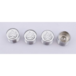 Caches boulons chromes pour tetes 6 pans, allen et bouton 722611