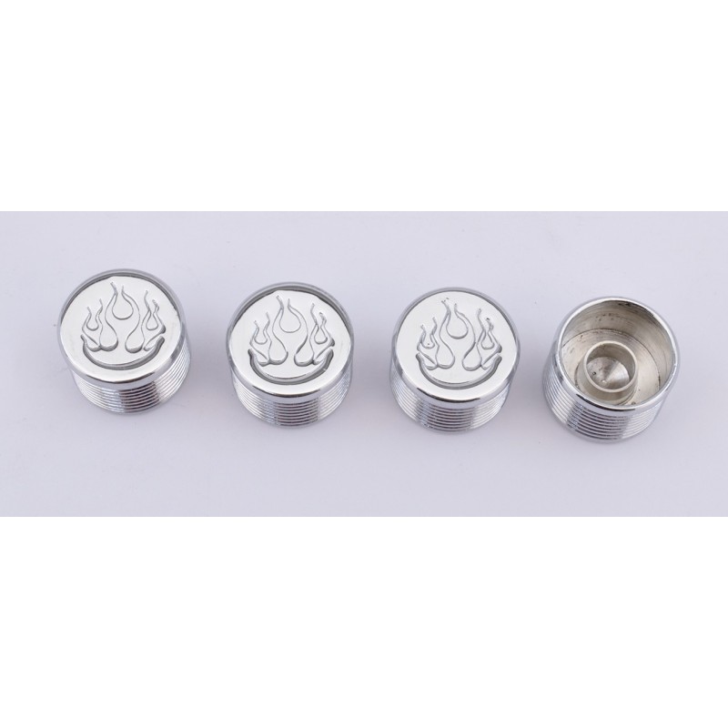 Caches boulons chromes pour tetes 6 pans, allen et bouton 722611