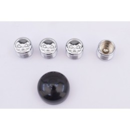 Caches boulons chromes pour tetes 6 pans, allen et bouton 722612