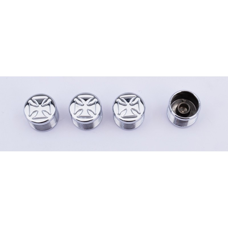 Caches boulons chromes pour tetes 6 pans, allen et bouton 722616