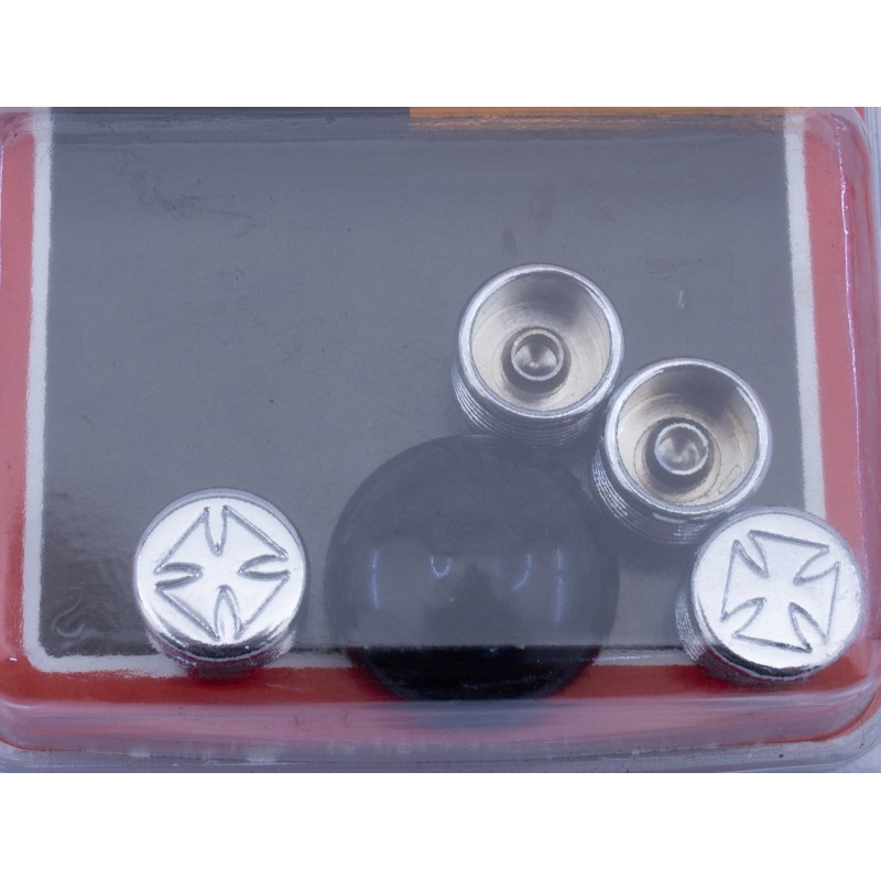 Caches boulons chromes pour tetes 6 pans, allen et bouton 722627
