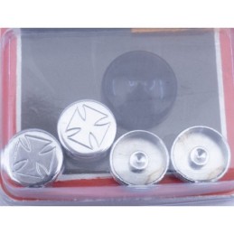 Caches boulons chromes pour tetes 6 pans, allen et bouton 722628