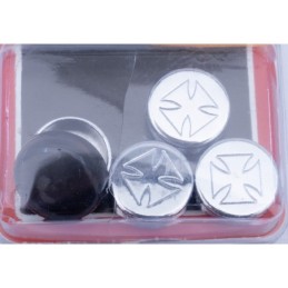 Caches boulons chromes pour tetes 6 pans, allen et bouton 722629