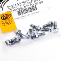 Ecrous chrome hexagonaux avec embase freinee 722631