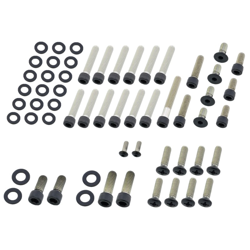 Kits de vis de moteur boite en acier inoxydable noir 770489