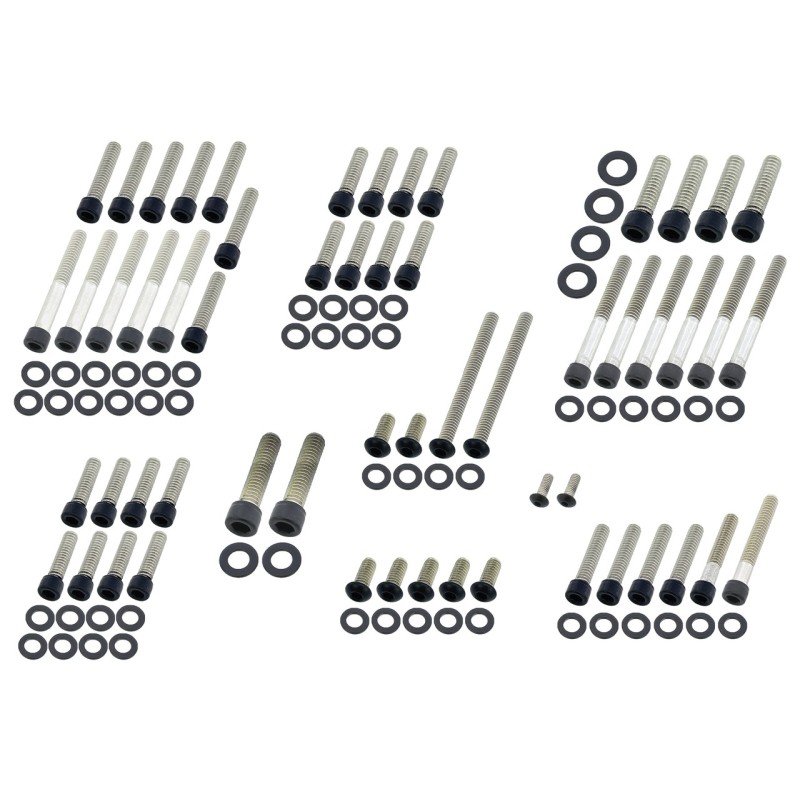 Kits de vis de moteur boite en acier inoxydable noir 770492