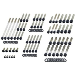 Kits de vis de moteur boite en acier inoxydable noir 770494