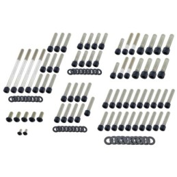 Kits de vis de moteur boite en acier inoxydable noir 770497