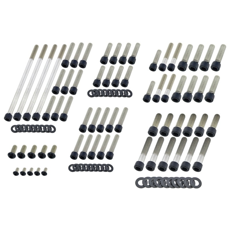 Kits de vis de moteur boite en acier inoxydable noir 770500