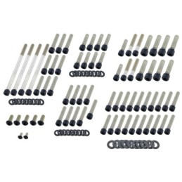 Kits de vis de moteur boite en acier inoxydable noir 770501