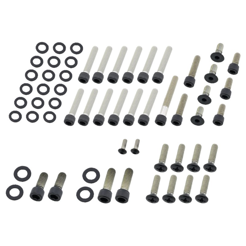 Kits de vis de moteur boite en acier inoxydable noir 770502