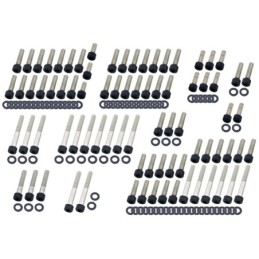 Kits de vis de moteur boite en acier inoxydable noir 770504