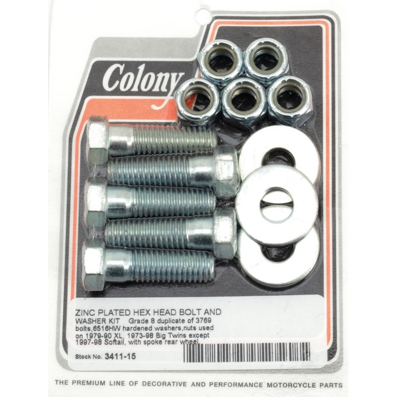 Kits de visserie de poulie de roue arriere galvanises 780177
