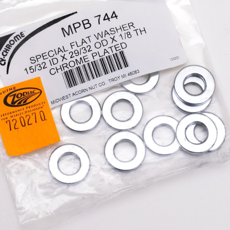 Rondelles plates chromees speciales 720270