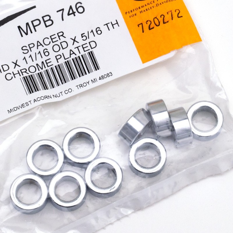 Rondelles plates chromees speciales 720272