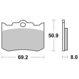 Plaquettes de frein PM pour étrier de frein Performance Machine 137X4B et 125X4R 721314 Etriers de frein Performance Machine