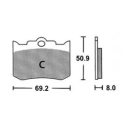 Plaquettes de frein EBC FA pour étrier Performance Machine 137X4B et 125X4R 734759 Etriers de frein Performance Machine