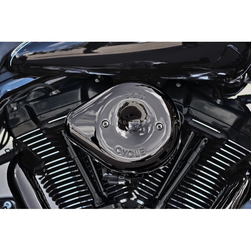 Kit filtre à air S&S Stealth dark chrome teardrop 794903 Pieces pour Harley-Davidson