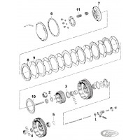 Embrayage pour 1952-1956 K, KH, KK et KHK et 1957-1970 Sportster